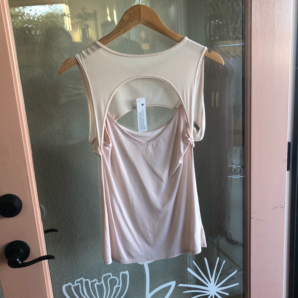 Light faded pink tank top, LA made